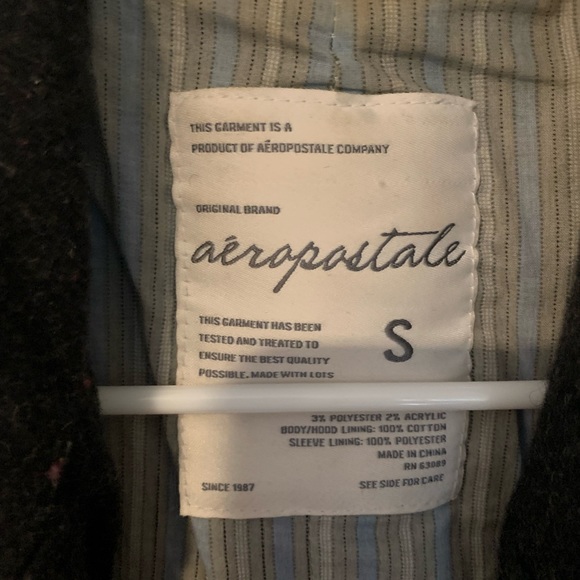 Aeropostale Wool Peacoat Women’s Charcoal Gray Small - Picture 3 of 4